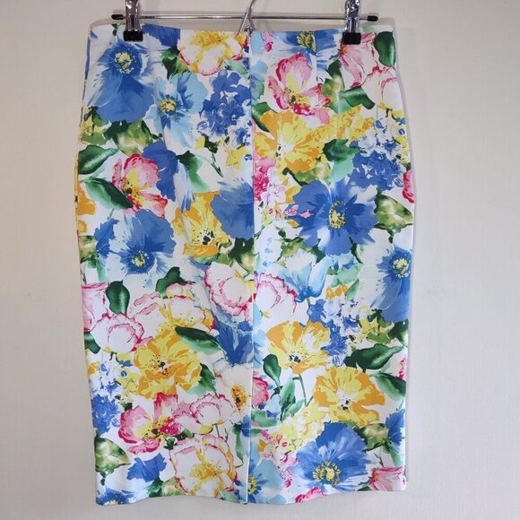 Polo Ralph Lauren Floral Pencil Skirt Stretch Cottagecore Chic  Women's Size 10 - Picture 5 of 10